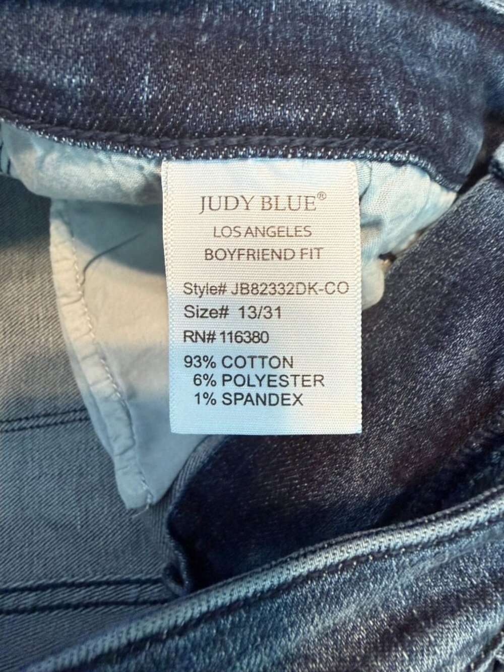 Judy Blue Boyfriend Fit Medium Wash Distressed High Rise Jeans 31 Stretch Boho - Picture 6 of 9